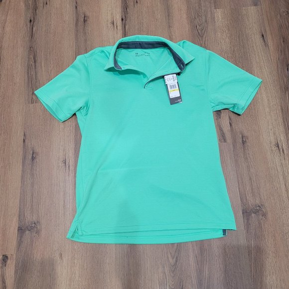 Under Armour Other - Under Armour Men's Loose Heat Gear Polo - Size Medium Color - Bright Green